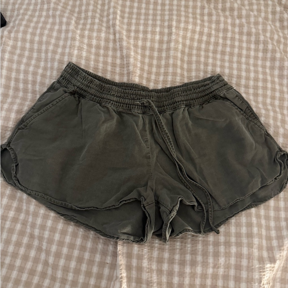 Hollister Dark Olive Athletic Shorts